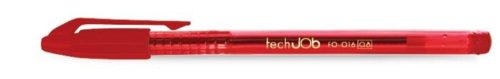 Golyóstoll, 0,4 mm, kupakos, FLEXOFFICE TechJob, piros (FOGT016P)