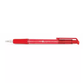   Golyóstoll, 0,4 mm, nyomógombos, FLEXOFFICE EasyGrip, piros (FOGT08P)