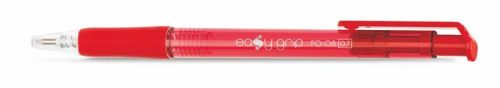 Golyóstoll, 0,4 mm, nyomógombos, FLEXOFFICE EasyGrip, piros (FOGT08P)