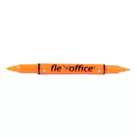   Szövegkiemelő, 1,0/4,0 mm, kétvégű, FLEXOFFICE HL01, narancs (FOHL01N)