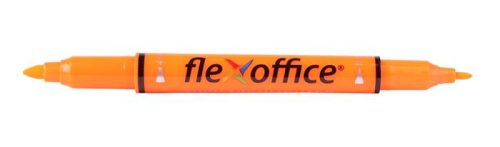 Szövegkiemelő, 1,0/4,0 mm, kétvégű, FLEXOFFICE HL01, narancs (FOHL01N)