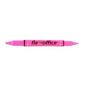   Szövegkiemelő, 1,0/4,0 mm, kétvégű, FLEXOFFICE HL01, rózsaszín (FOHL01R)