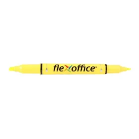   Szövegkiemelő, 1,0/4,0 mm, kétvégű, FLEXOFFICE HL01, sárga (FOHL01S)