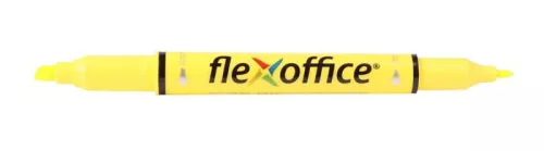 Szövegkiemelő, 1,0/4,0 mm, kétvégű, FLEXOFFICE HL01, sárga (FOHL01S)