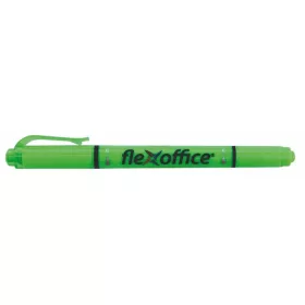   Szövegkiemelő, 1,0/4,0 mm, kétvégű, FLEXOFFICE HL01, zöld (FOHL01Z)