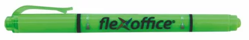Szövegkiemelő, 1,0/4,0 mm, kétvégű, FLEXOFFICE HL01, zöld (FOHL01Z)