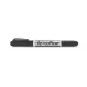 Alkoholos marker, 0,4/1,0 mm, kúpos, kétvégű, FLEXOFFICE PM01, fekete (FOPM01FK)
