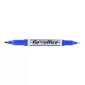   Alkoholos marker, 0,4/1,0 mm, kúpos, kétvégű, FLEXOFFICE PM01, kék (FOPM01K)