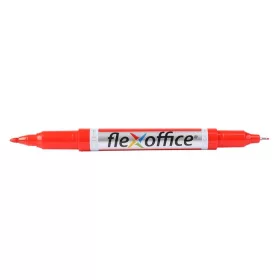   Alkoholos marker, 0,4/1,0 mm, kúpos, kétvégű, FLEXOFFICE PM01, piros (FOPM01P)
