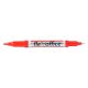 Alkoholos marker, 0,4/1,0 mm, kúpos, kétvégű, FLEXOFFICE PM01, piros (FOPM01P)