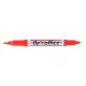 Alkoholos marker, 0,4/1,0 mm, kúpos, kétvégű, FLEXOFFICE PM01, piros (FOPM01P)