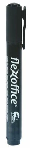 Alkoholos marker, 1,5 mm, kúpos, FLEXOFFICE PM03, fekete (FOPM03FK)