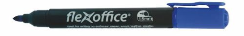 Alkoholos marker, 1,5 mm, kúpos, FLEXOFFICE PM03, kék (FOPM03K)