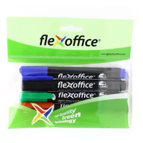   Alkoholos marker, 1,5 mm, kúpos, FLEXOFFICE PM03, 4 különböző szín (FOPM03V4)