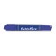 Alkoholos marker, 0,8/6,0 mm, kúpos/vágott, kétvégű, FLEXOFFICE PM04, kék (FOPM04K)