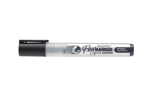 Táblamarker, 2,5 mm, kúpos, FLEXOFFICE WB016, fekete (FOWB016FK)