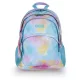 Hátizsák, iskolatáska, cipzáras, GABOL Mystic, világoskék, batikolt hatású (GA237940L)