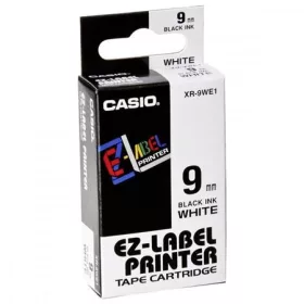  Feliratozógép szalag, 9 mm x 8 m, CASIO, fehér-fekete (GCIR-9WE1)