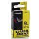 Feliratozógép szalag, 9 mm x 8 m, CASIO, sárga-fekete (GCIR-9YW1)