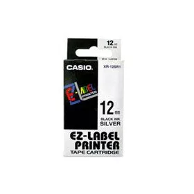  Feliratozógép szalag, 12 mm x 8 m, CASIO, fehér-fekete (GCKR-12WE1)