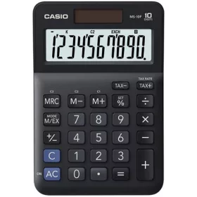   Számológép, asztali, 10 számjegy, CASIO MS-10 F, fekete (GCMS10F)