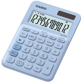   Számológép, asztali, 12 számjegy, CASIO, MS 20 UC, világoskék (GCMS20LB)