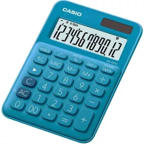   Számológép, asztali, 12 számjegy, CASIO, MS 20 UC, kék (GCMS20UCBU)