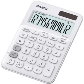   Számológép, asztali, 12 számjegy, CASIO, MS 20 UC, fehér (GCMS20UCWE)