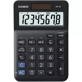   Számológép, asztali, 8 számjegy, CASIO MS-8 F, fekete (GCMS8F)