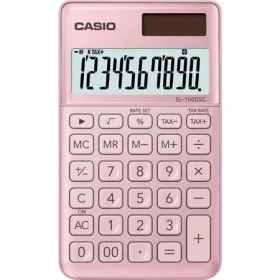   Zsebszámológép, 10 számjegy, CASIO SL 1000, világos rózsaszín (GCSL1000PK)