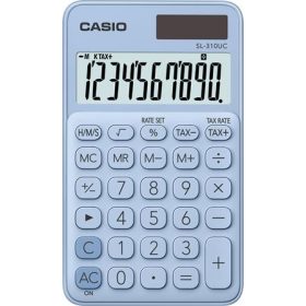   Zsebszámológép, 10 számjegy, CASIO SL 310, világoskék (GCSL310LB)