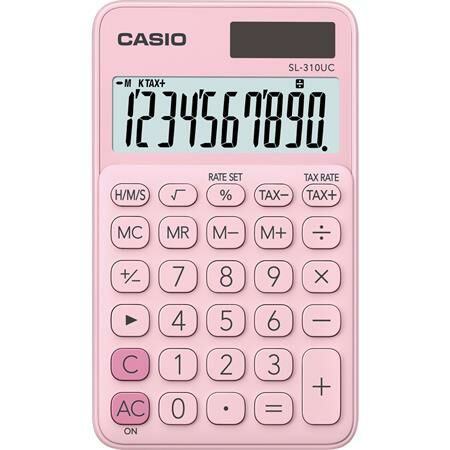 Zsebszámológép, 10 számjegy, CASIO SL 310K, világos rózsaszín (GCSL310PK)