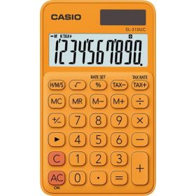   Zsebszámológép, 10 számjegy, CASIO SL 310, narancs (GCSL310RG)