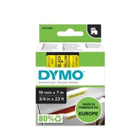   Feliratozógép szalag, 19 mm x 7 m, DYMO D1, sárga-fekete (GD45808)