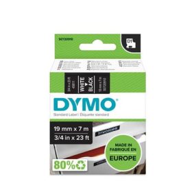   Feliratozógép szalag, 19 mm x 7m DYMO D1, fekete-fehér (GD45811)