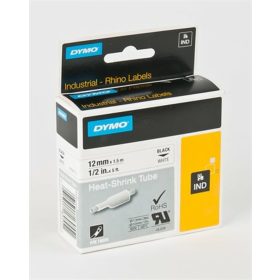   Zsugorcső, feliratozógéphez, 12 mm x 1,5 m, DYMO Rhino, fehér-fekete (GD718300)