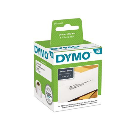 Etikett, LW nyomtatóhoz, 28x89 mm, 130 db etikett, DYMO (GD99010)