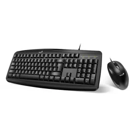   Egér- és billentyűzet készlet, vezetékes, USB, HUN,GENIUS KM-200 SMART, fekete (GEBEKM200)