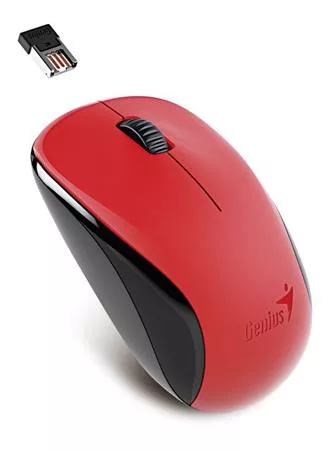 Egér, vezeték nélküli, optikai, normál méret, GENIUS NX-7000 piros (GEE7000R)