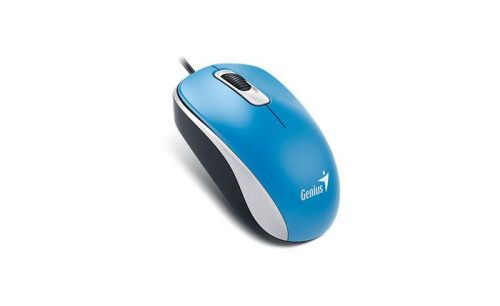Egér, vezetékes, optikai, normál méret, USB, GENIUS DX-120, kék (GEEDX120BL)