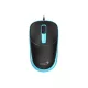Egér, vezetékes, optikai, normál méret, USB, GENIUS DX-123, fekete-kék (GEEDX123BB)