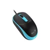 Egér, vezetékes, optikai, normál méret, USB, GENIUS DX-123, fekete-kék (GEEDX123BB)