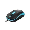 Egér, vezetékes, optikai, normál méret, USB, GENIUS DX-123, fekete-kék (GEEDX123BB)