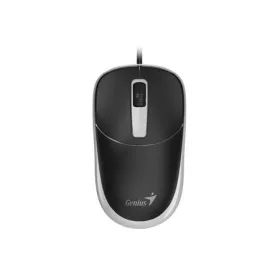   Egér, vezetékes, optikai, normál méret, USB, GENIUS DX-123, fekete-szürke (GEEDX123BG)