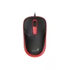 Egér, vezetékes, optikai, normál méret, USB, GENIUS DX-123, fekete-piros (GEEDX123BR)