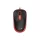 Egér, vezetékes, optikai, normál méret, USB, GENIUS DX-123, fekete-piros (GEEDX123BR)