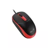 Egér, vezetékes, optikai, normál méret, USB, GENIUS DX-123, fekete-piros (GEEDX123BR)