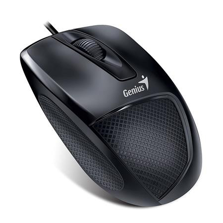 Egér, vezetékes, optikai, normál méret, USB, GENIUS DX-150X, fekete (GEEDX150XB)