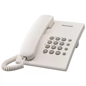   Telefon, vezetékes, PANASONIC KX-TS500HGW, fehér (GTFTS500)