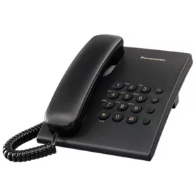   Telefon, vezetékes, PANASONIC KX-TS500HGB, fekete (GTFTS500FK)